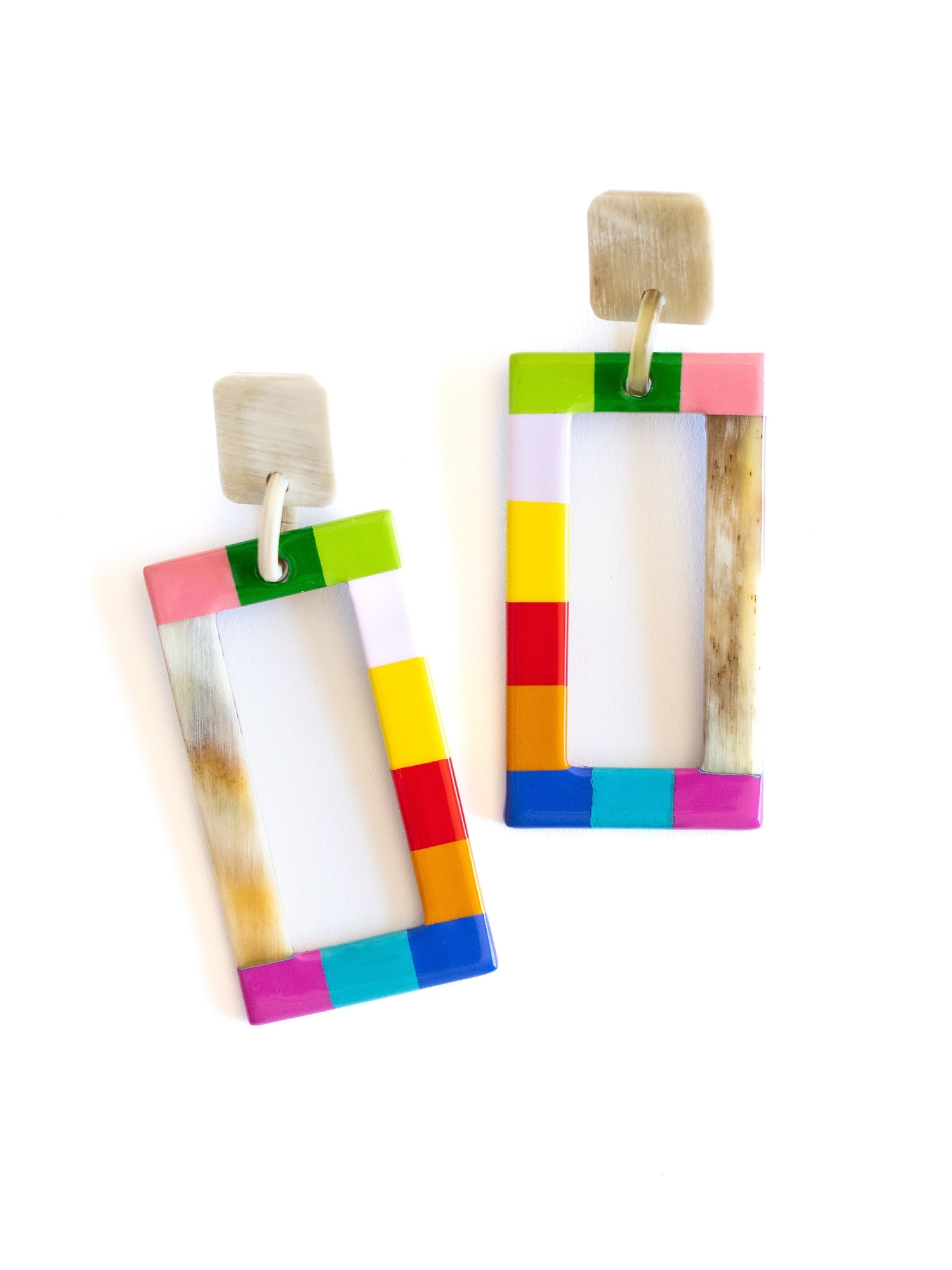 Gap Rainbow Colorblock Earrings multi. 1