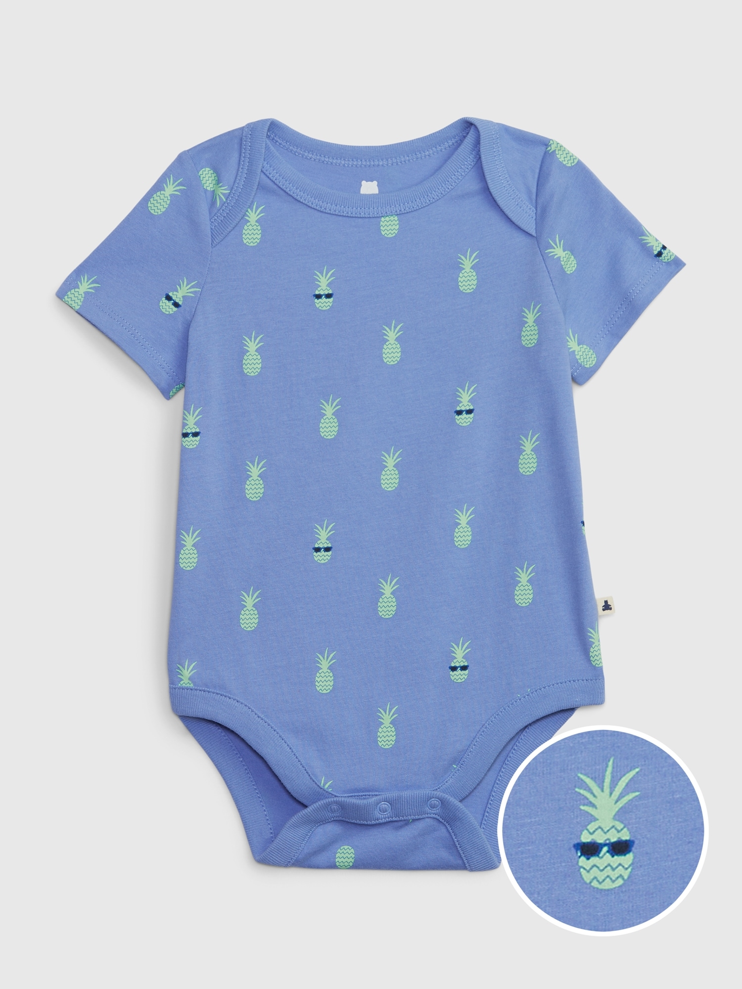 Gap Baby 100% Organic Cotton Mix and Match Graphic Bodysuit blue. 1