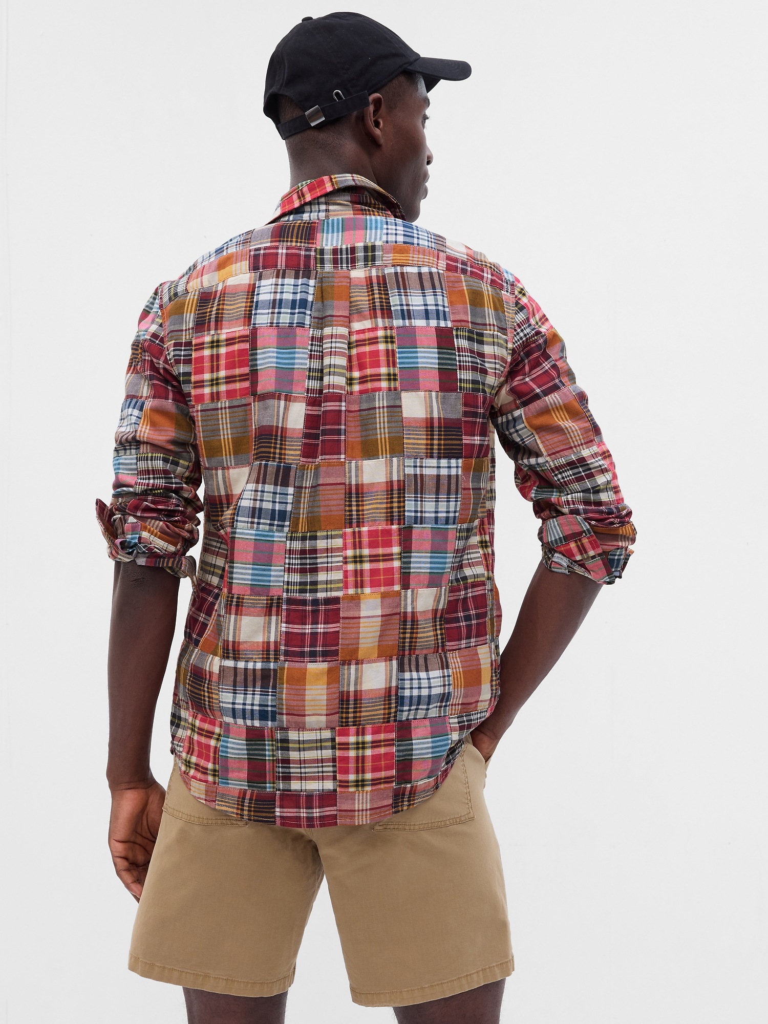 Plaid Patchwork Shirt Gap