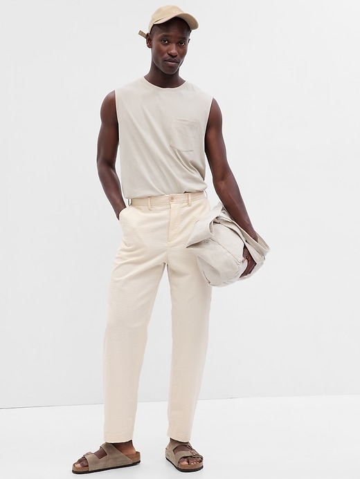 Lightweight Seersucker Pants with E-Waist | Gap