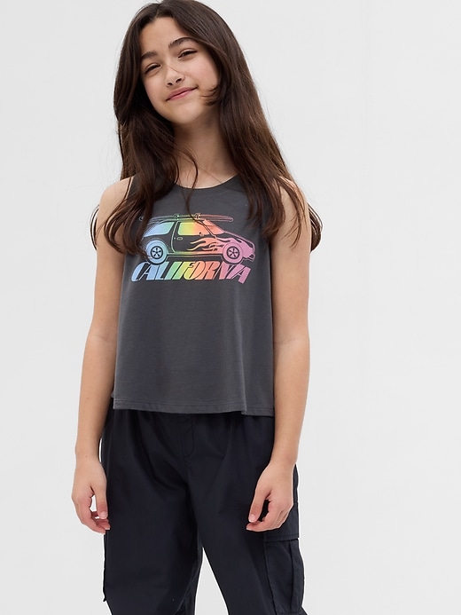 View large product image 1 of 1. Kids Organic Cotton Graphic Tank Top