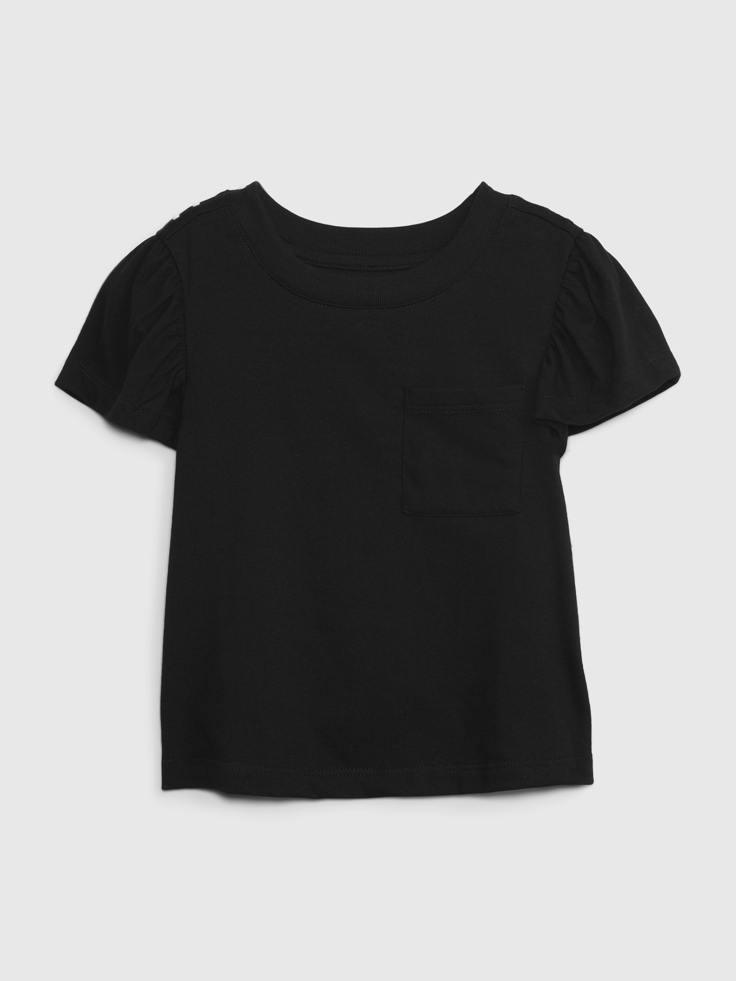 Gap Babies' Toddler Organic Cotton Mix And Match Puff Sleeve T-shirt In Black