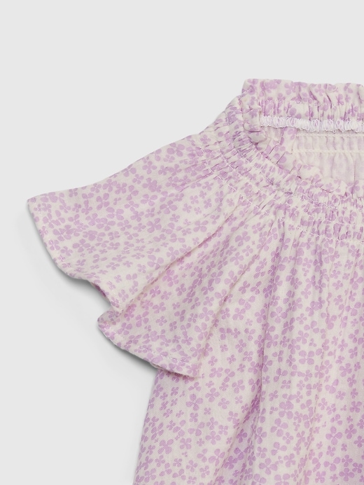 Image number 3 showing, Toddler Floral Flutter Sleeve Top