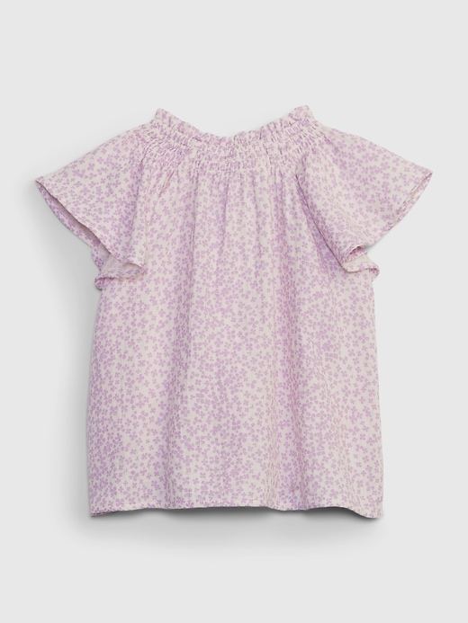 Image number 2 showing, Toddler Floral Flutter Sleeve Top