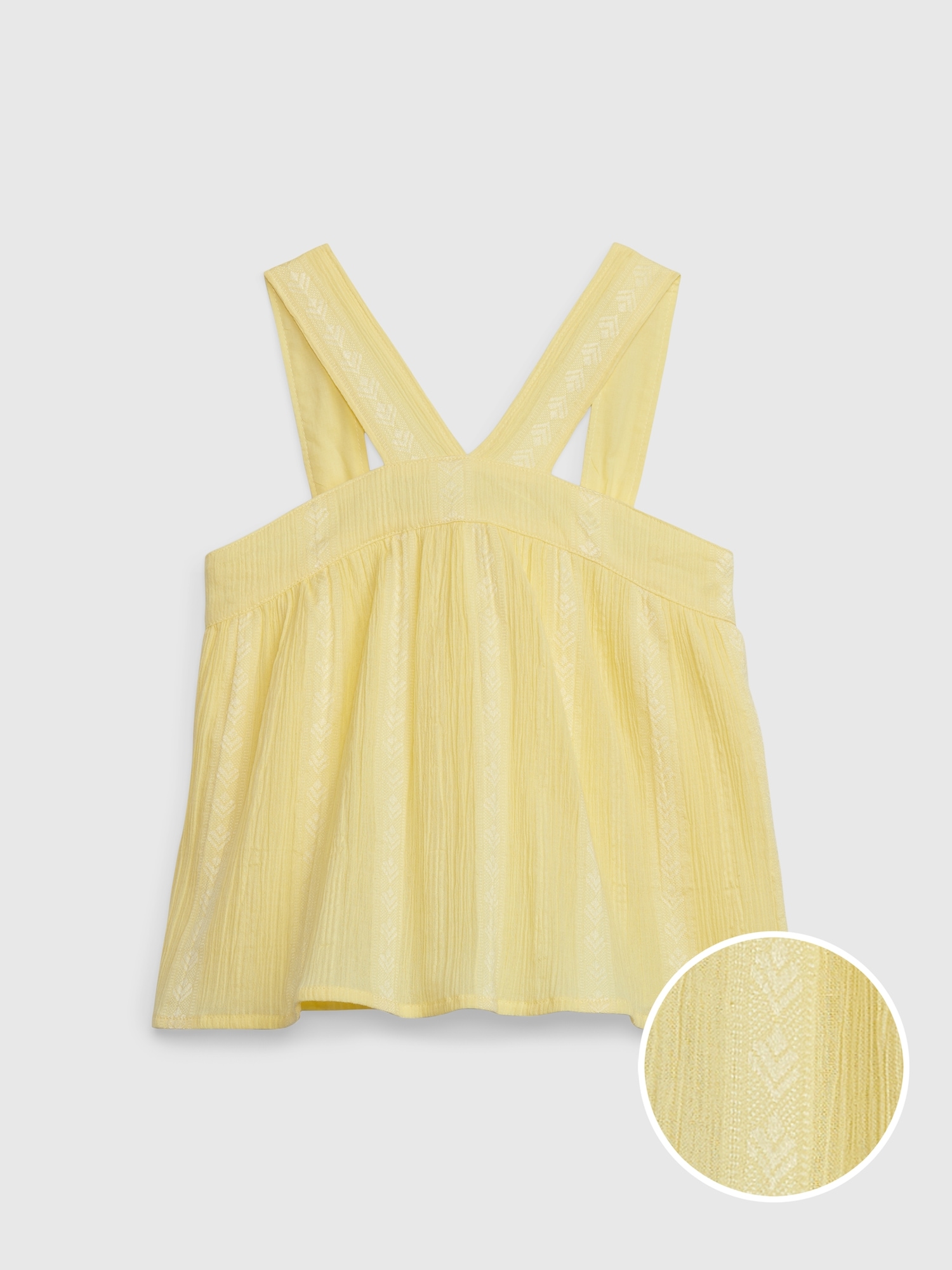 Gap Kids Textured Halter Top yellow. 1