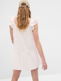 Crinkle Gauze Mini Dress