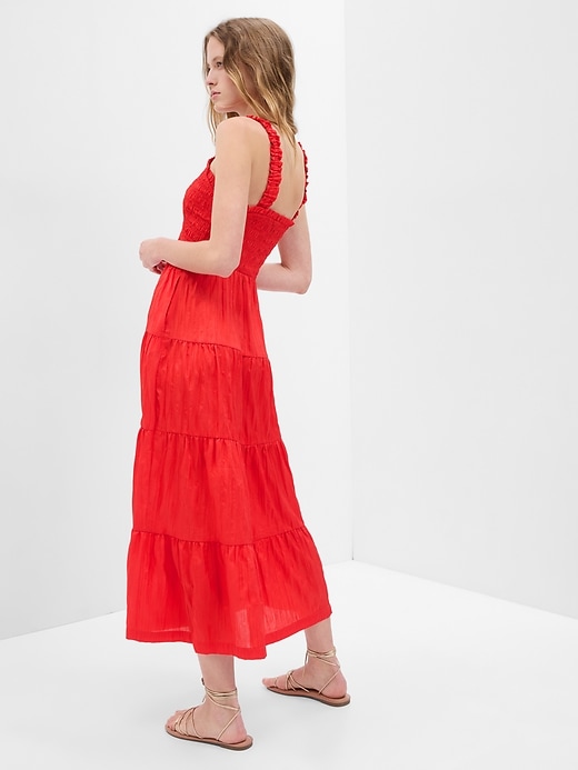 Image number 2 showing, Smocked Tiered Maxi Dress