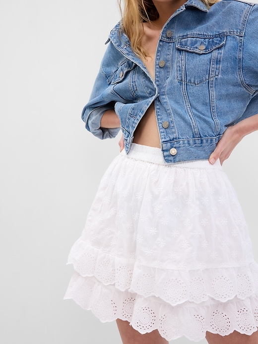 Image number 3 showing, Eyelet Lace Mini Skirt