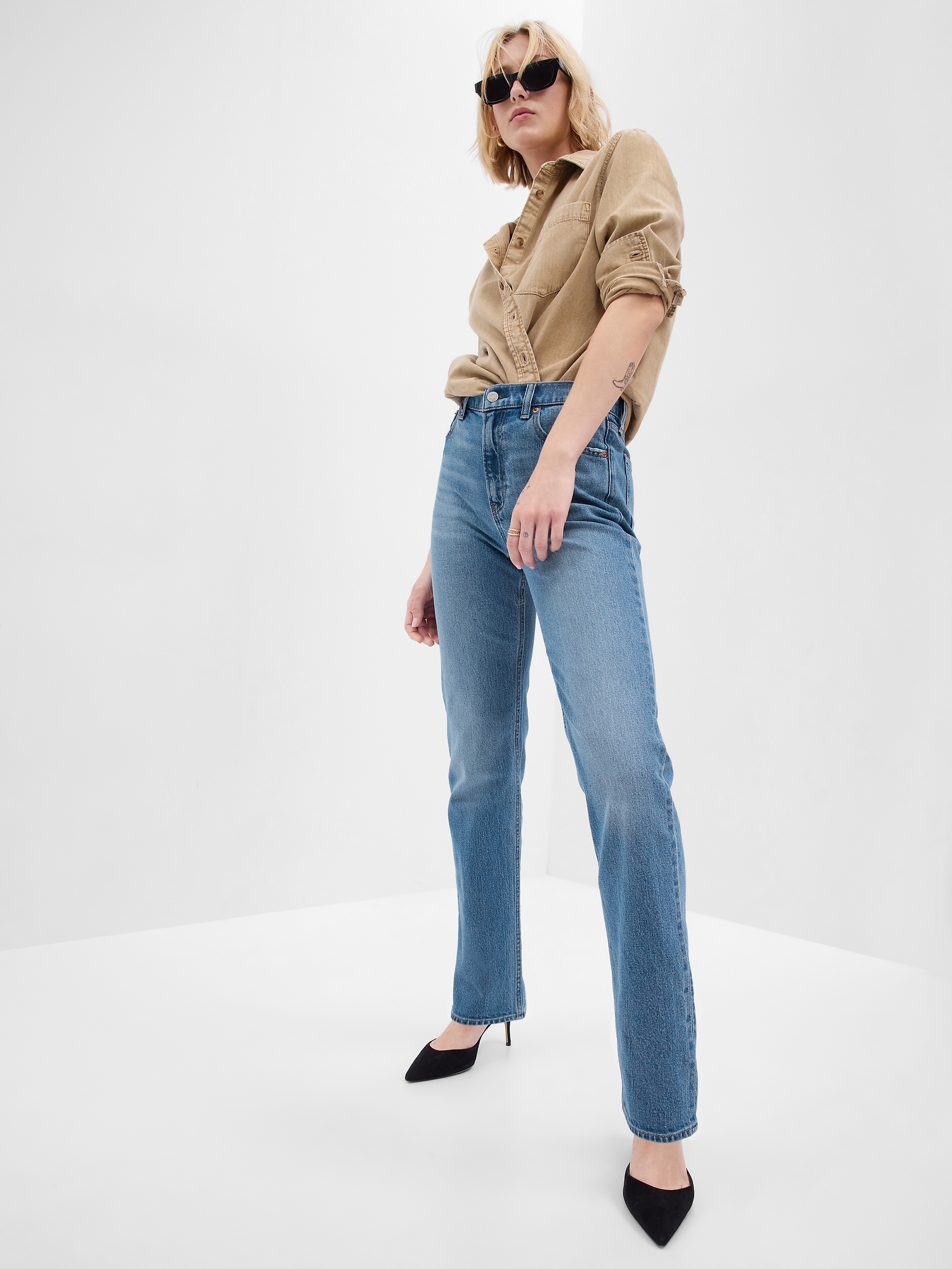 ’90s Straight Jeans with Washwell | Gap