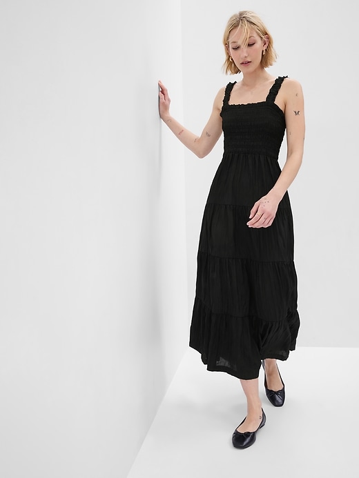 Image number 1 showing, Smocked Tiered Maxi Dress