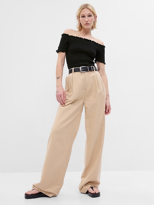 Image number 1 showing, Smocked Off-Shoulder Top