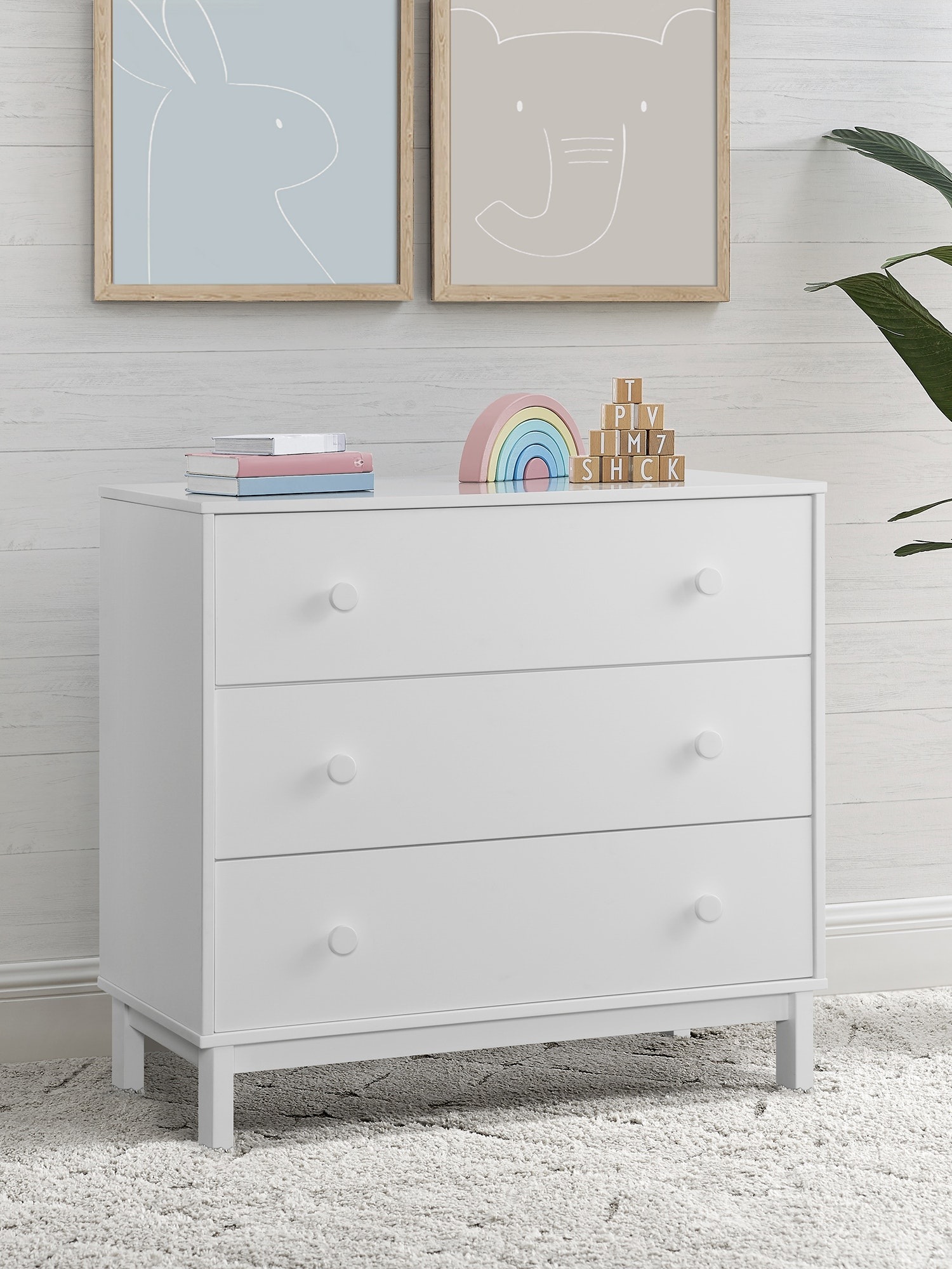 Gap babyGap Legacy Knobs 3 Drawer Dresser white. 1