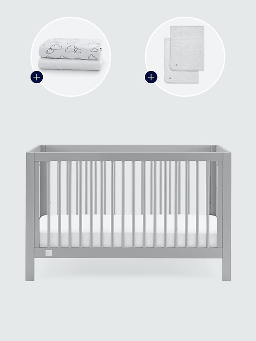 Image number 2 showing, babyGap Charlie Crib with Clouds and Stripes Bedding Bundle