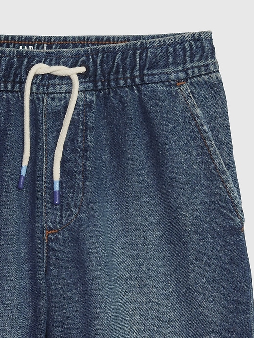 Image number 3 showing, Kids Easy Pull-On Denim Shorts with Washwell