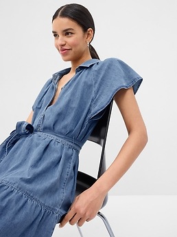 gap denim wrap dress