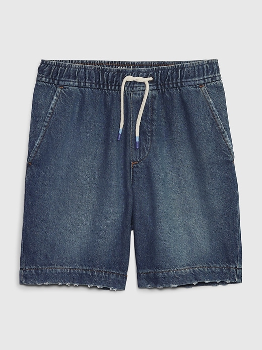Image number 1 showing, Kids Easy Pull-On Denim Shorts with Washwell