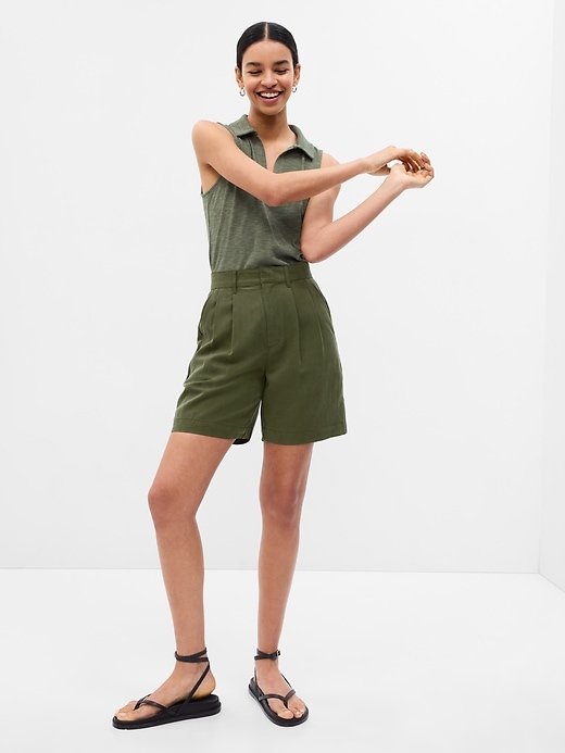 Image number 3 showing, SoftSuit Pleated Shorts