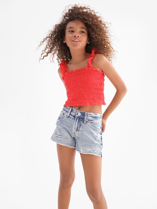 Image number 1 showing, Kids Low Stride Denim Shorts with Washwell