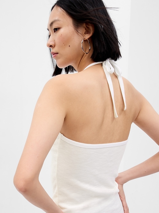 Image number 2 showing, Essential Rib Halter Tank Top