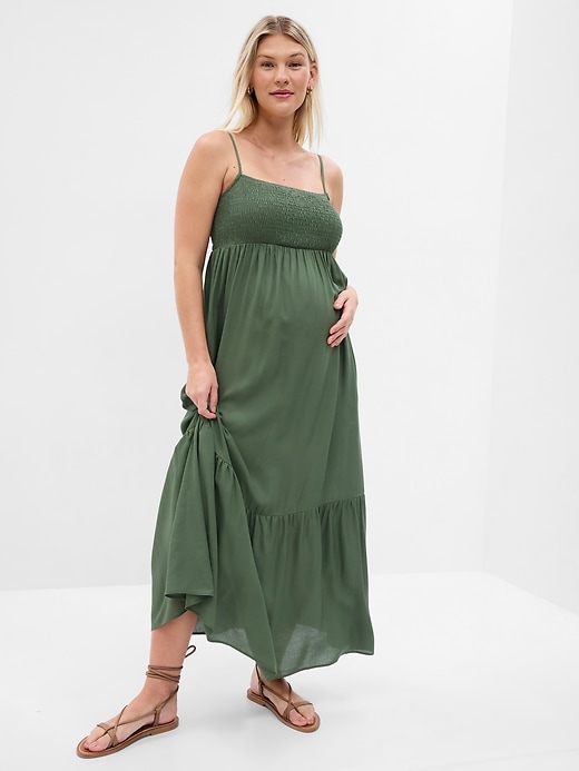 Image number 5 showing, Maternity Smocked Maxi Dress