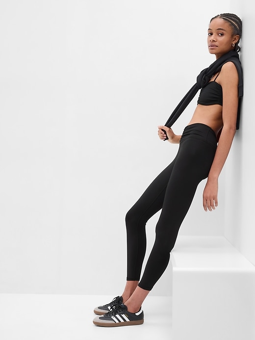 Image number 1 showing, GapFit Sky High Rise Power Ruched Leggings