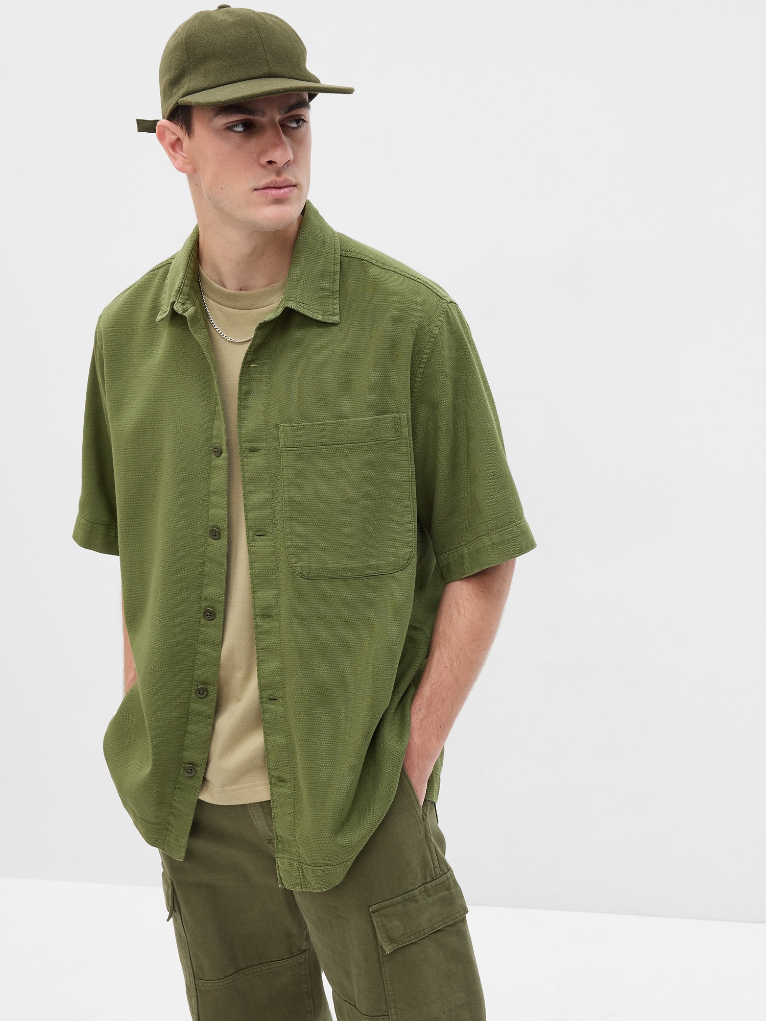 Gap Ripstop Shirt green. 1