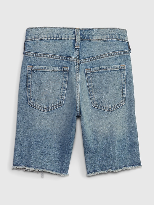 Image number 2 showing, Kids High Rise '90s Loose Bermuda Shorts with Washwell