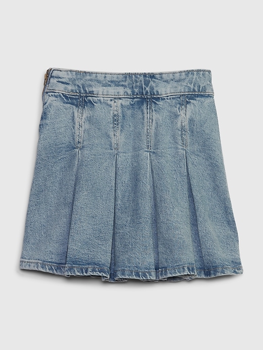 Image number 2 showing, Kids Pleated Denim Skirt