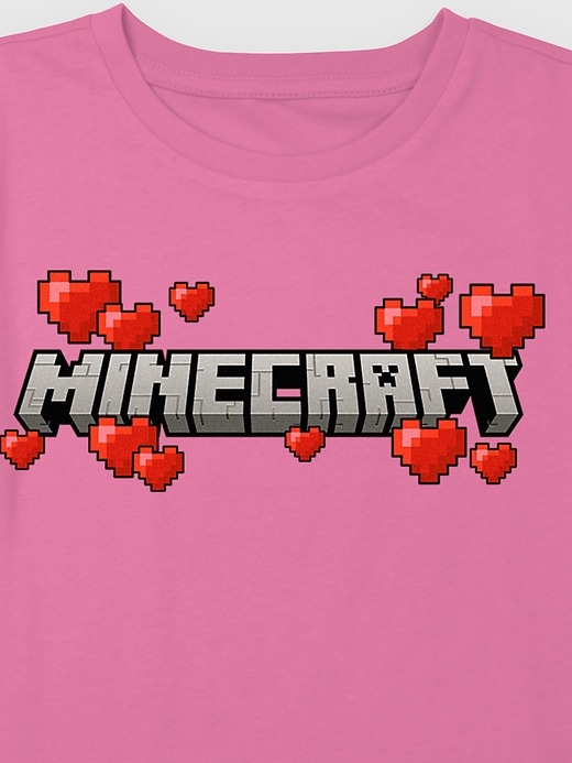 Image number 3 showing, Kids Minecraft Logo Hearts Tee