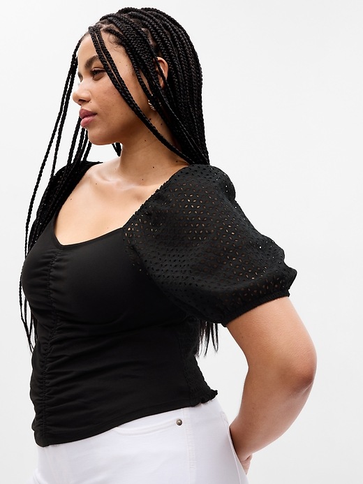 Image number 4 showing, 100% Organic Cotton Vintage Ruched Top