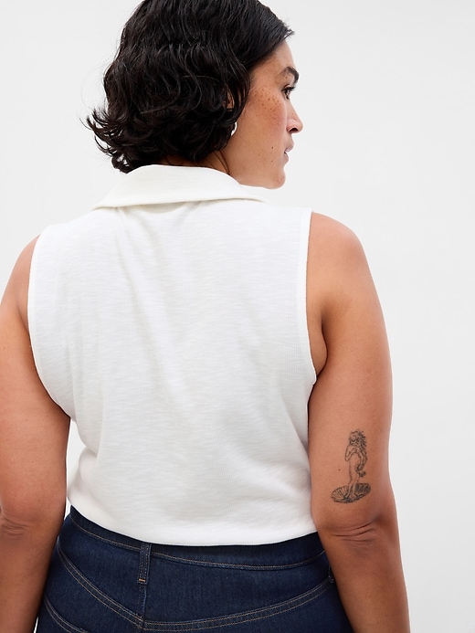 Image number 5 showing, Essential Rib V-Neck Tank Top