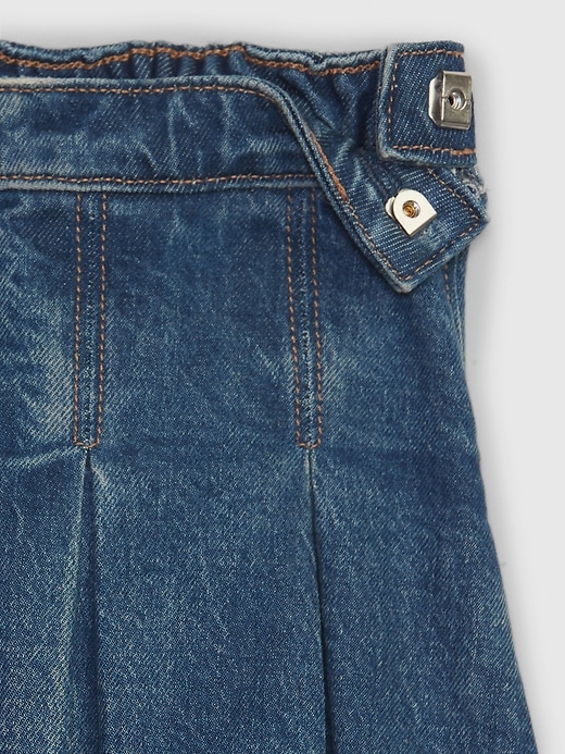 Image number 2 showing, Toddler Organic Cotton Pleated Denim Skirt