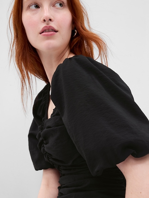 Image number 3 showing, Puff Sleeve Ruched Top