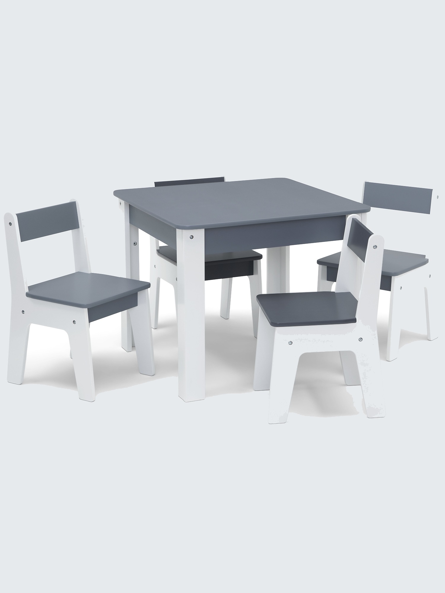 Grey childrens table and chairs hot sale