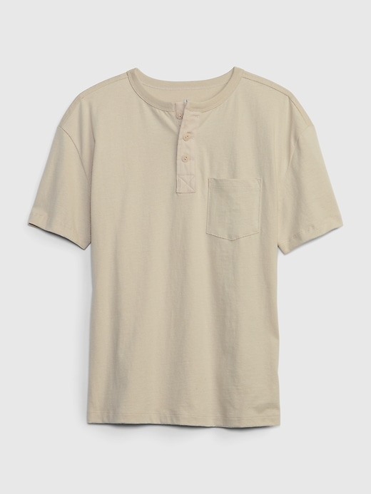 View large product image 1 of 1. Kids Pocket Henley T-Shirt