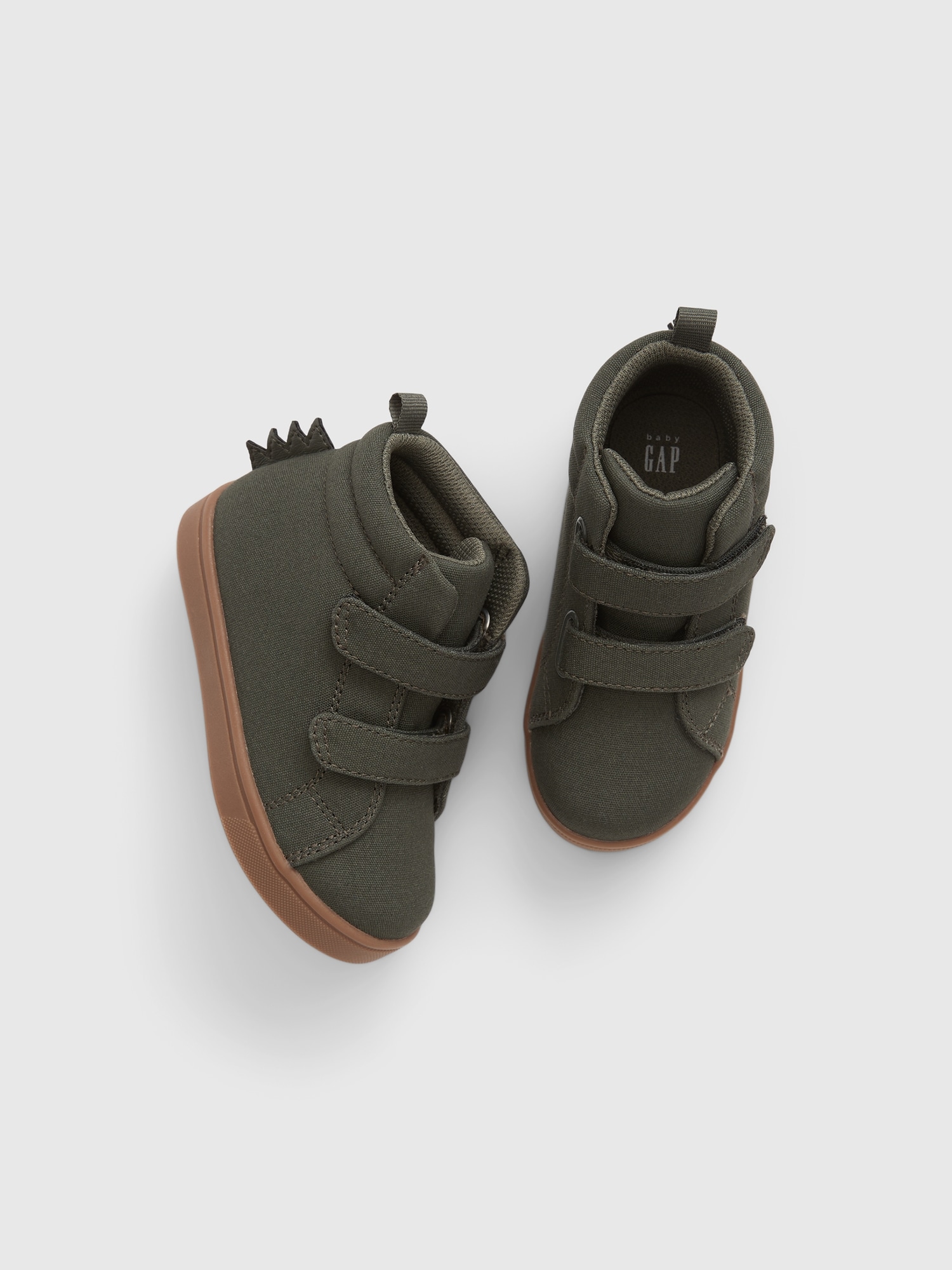 Gap Babies' Toddler Dino High-top Sneakers In Olive Green