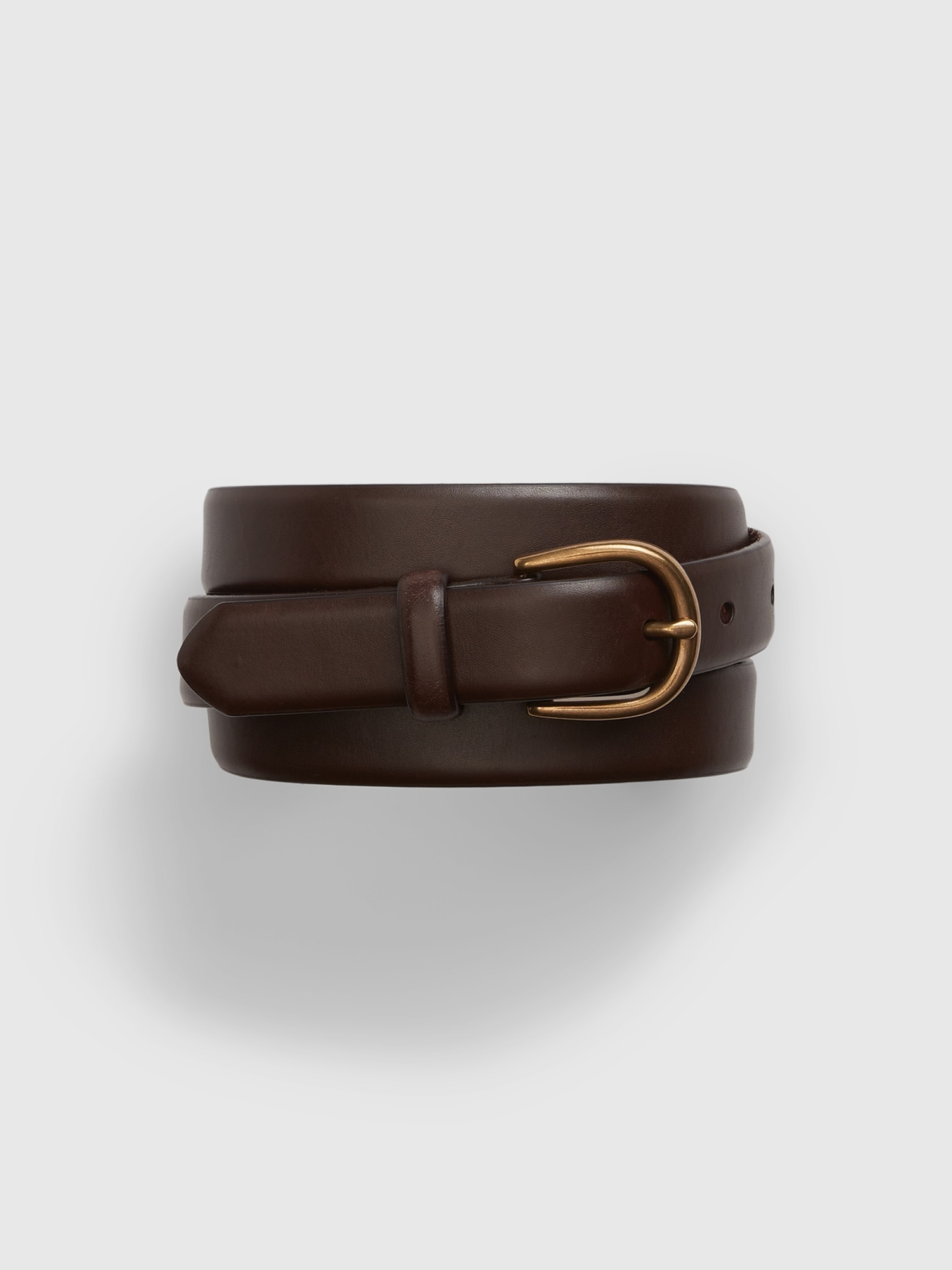 Men's Calf Leather Belt Black/Brown With Metal Buckle For Pants