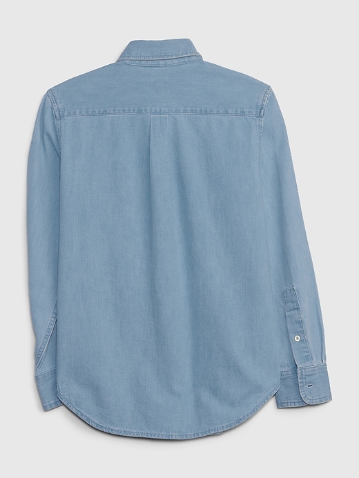 Image number 2 showing, Kids Chambray Button-Up Shirt