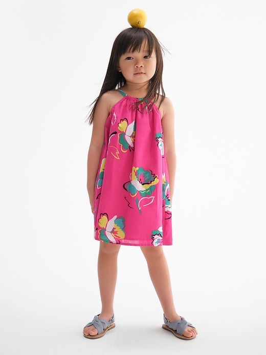 Image number 1 showing, Toddler Halter Floral Swing Dress