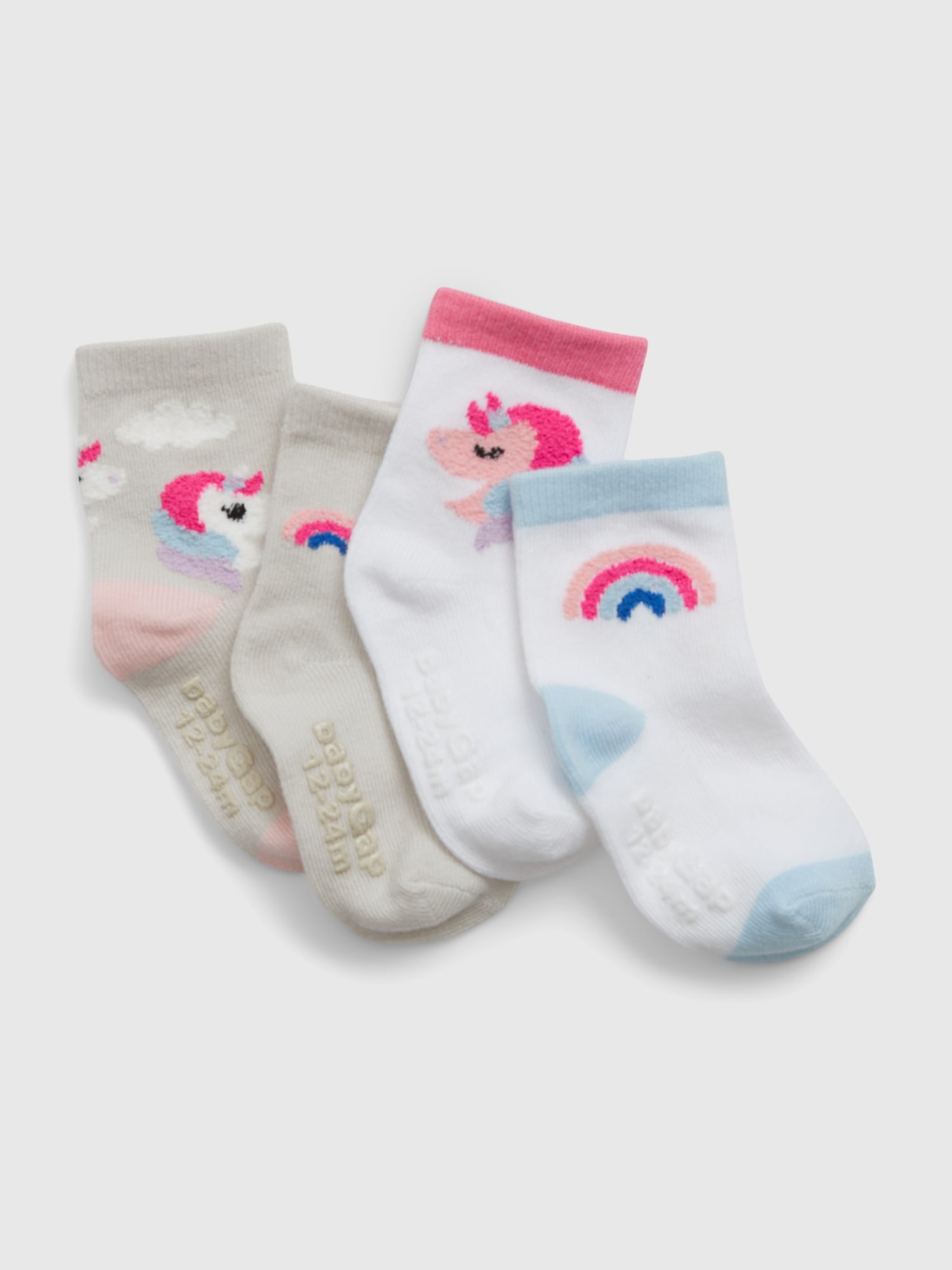 Gap Babies' Toddler Unicorn Crew Socks (4-pack) In Multi