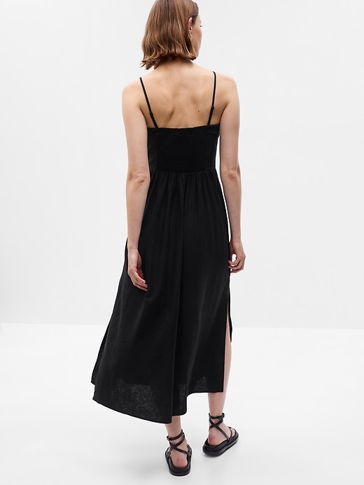 Image number 2 showing, Linen-Blend Midi Dress