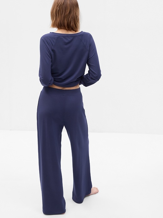 Image number 2 showing, Wide-Leg Pleated PJ Pants