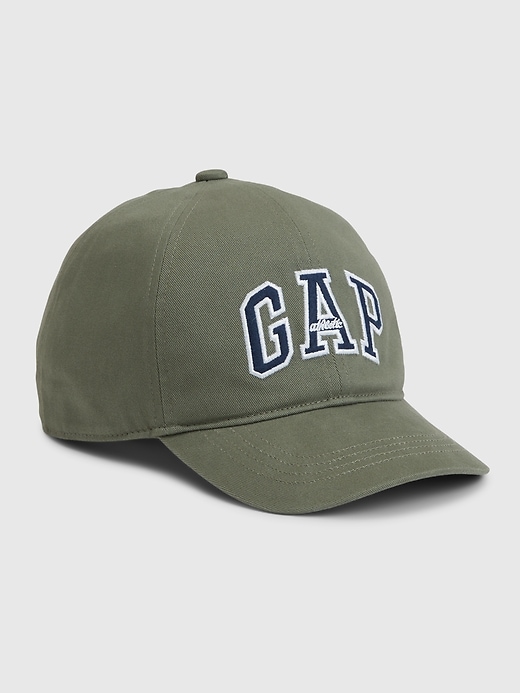 View large product image 1 of 1. Kids Organic Cotton Gap Arch Logo Baseball Hat
