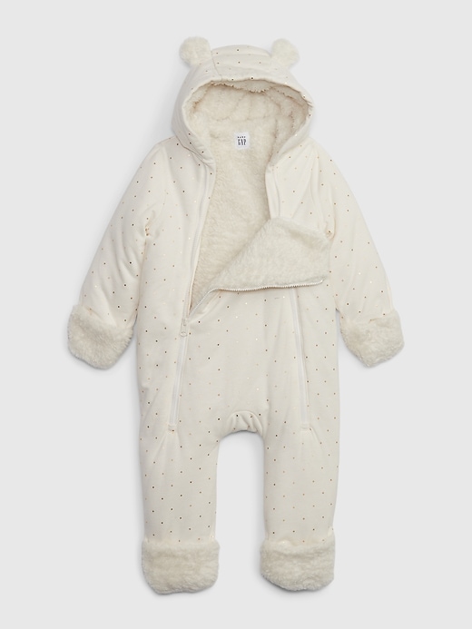 Image number 3 showing, Baby Sherpa Hoodie One-Piece