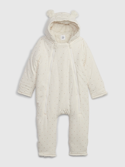 Image number 1 showing, Baby Sherpa Hoodie One-Piece