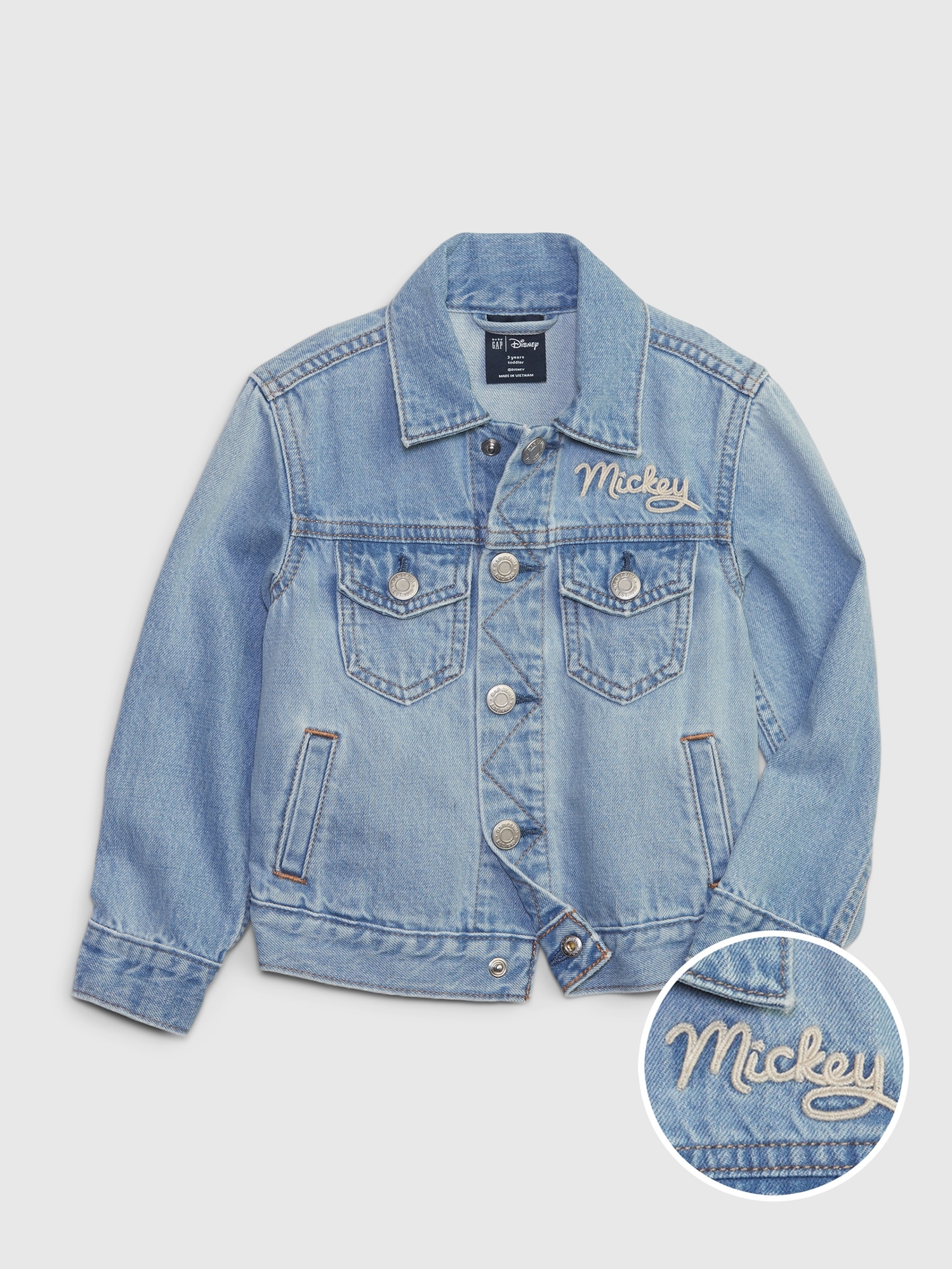 Gap babyGap &#124 Disney Mickey Mouse Denim Icon Jacket blue. 1