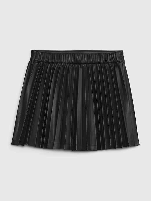 Image number 2 showing, Toddler Vegan Leather Pleated Skirt