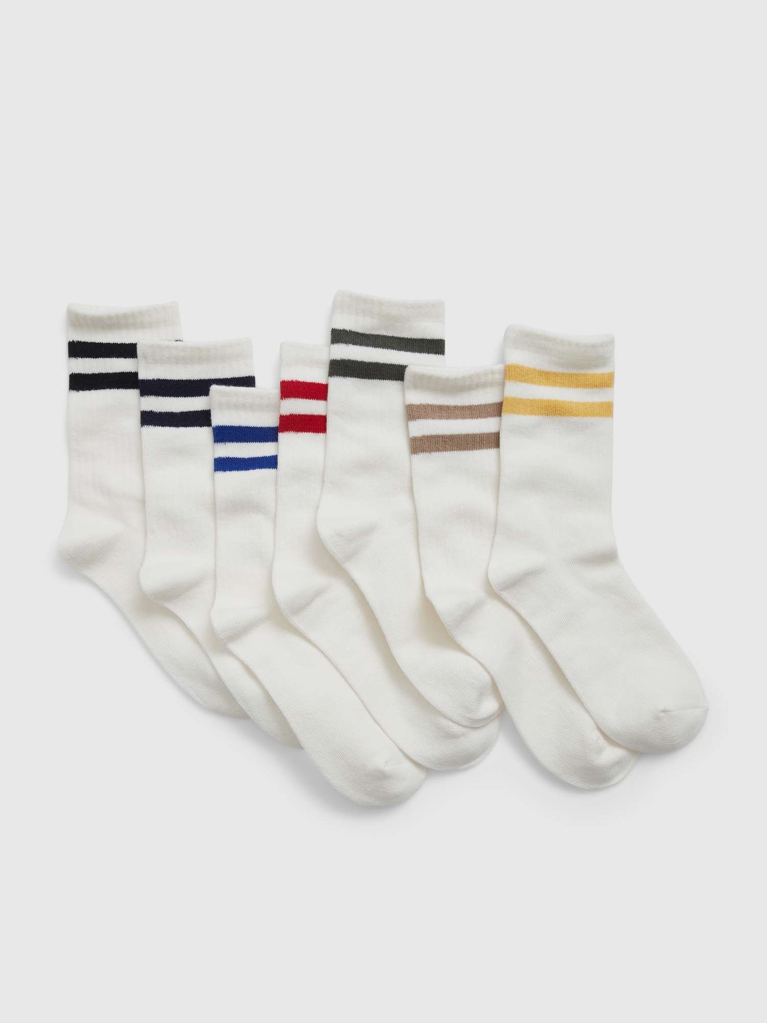 Kids Stripe Crew Socks (7-Pack) | Gap