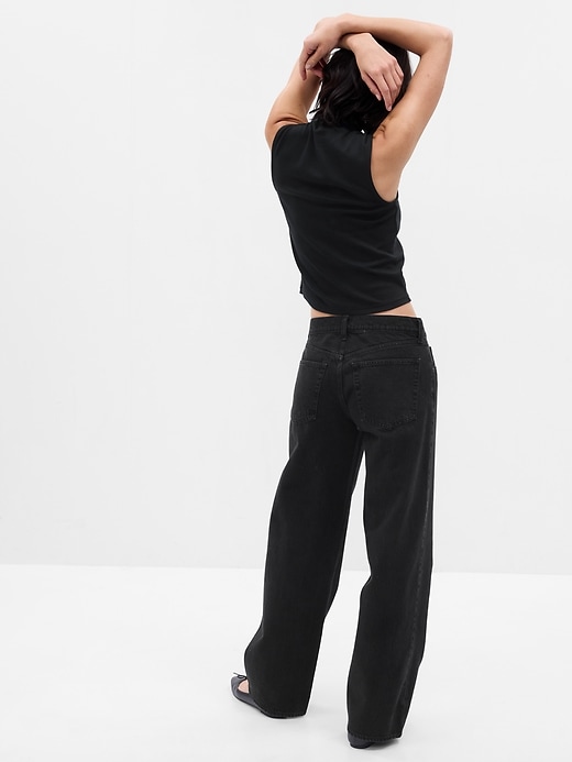 Image number 2 showing, Low Rise Stride Wide-Leg Jeans