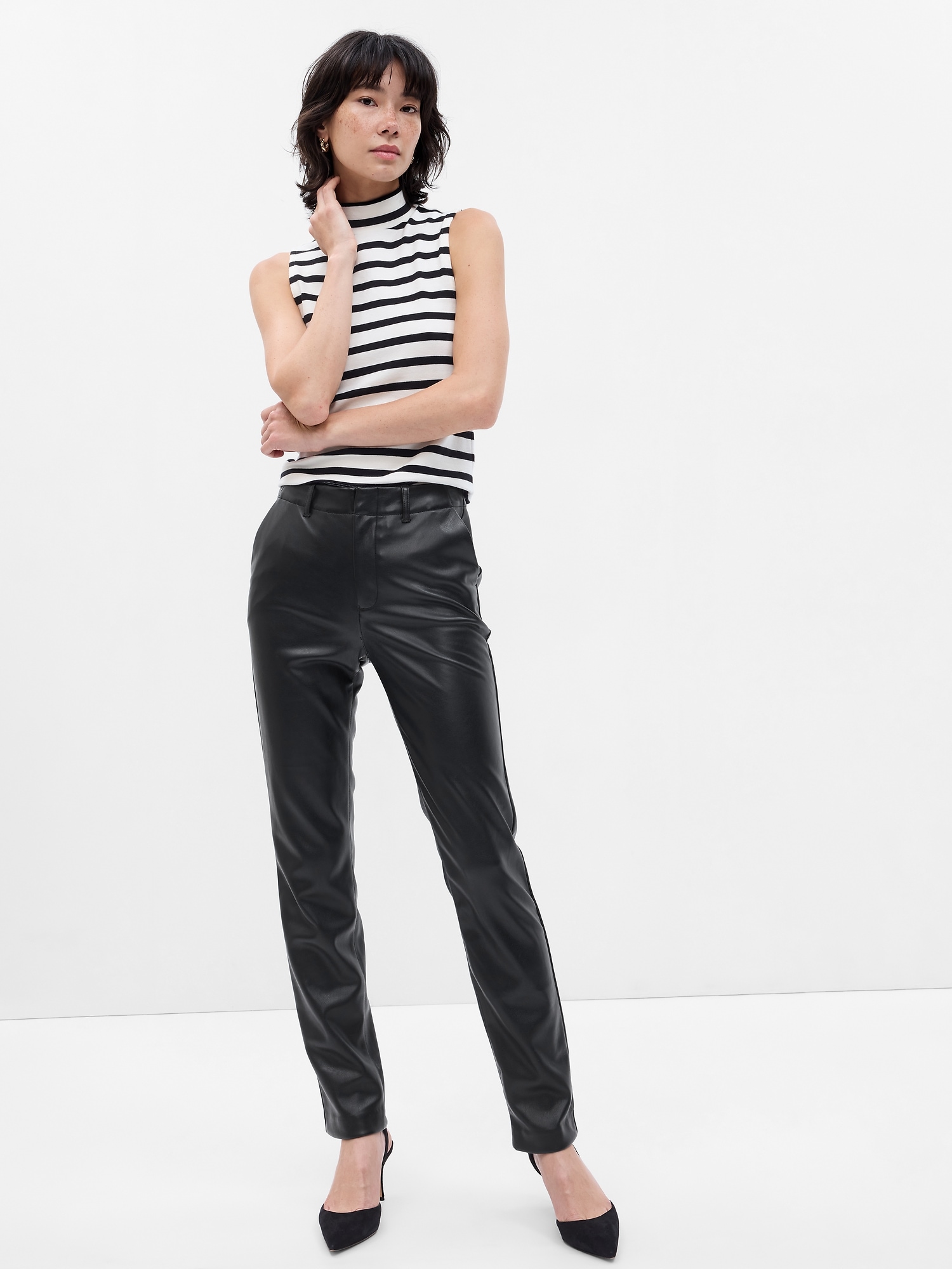 Vegan Leather Downtown Trousers